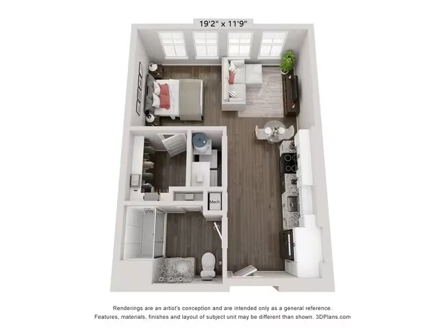 S1 - Tiffany Studio 3407 floor plan
